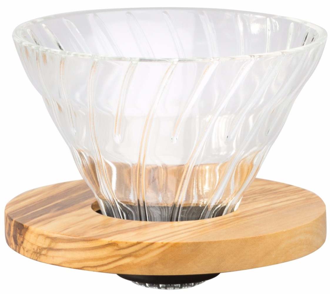 Hario Glass Coffee Dripper V60 02 Olive Hario Glass Coffee Dripper V60 02 Olive