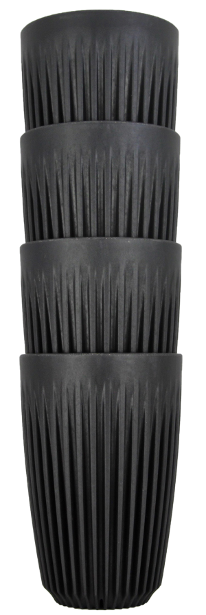 Huskee 4 τμχ Cup 12oz Charcoal