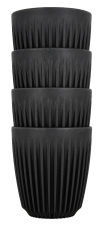 Huskee 4 τμχ Cup 8oz Charcoal Huskee 4 τμχ Cup 8oz Charcoal