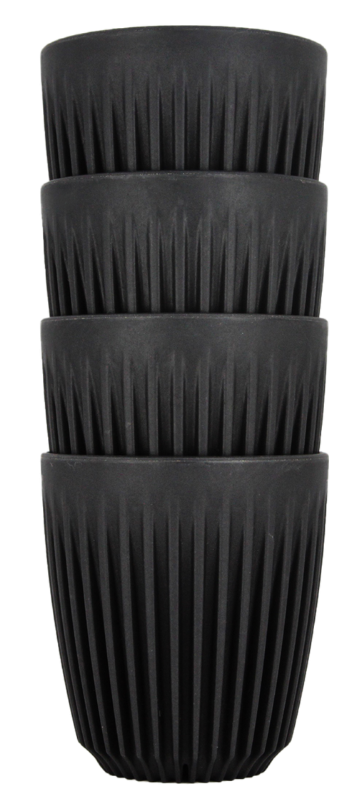 Huskee 4 τμχ Cup 8oz Charcoal