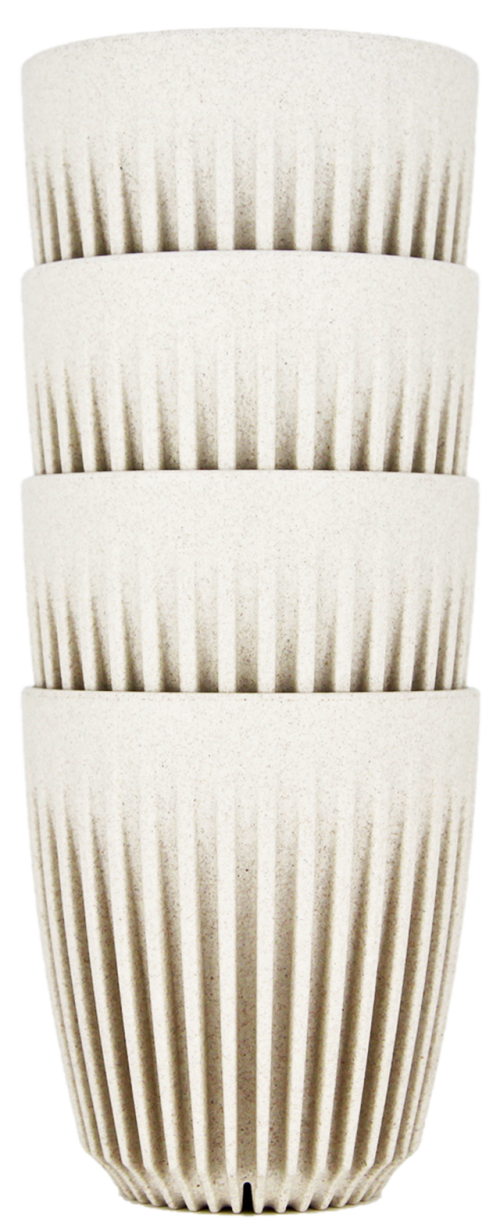 Huskee 4 τμχ Cup 8oz Natural
