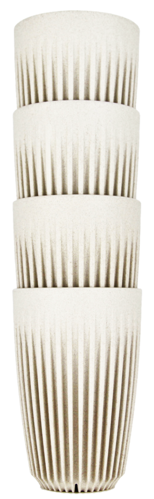 Huskee 4 τμχ Cup 12oz Natural