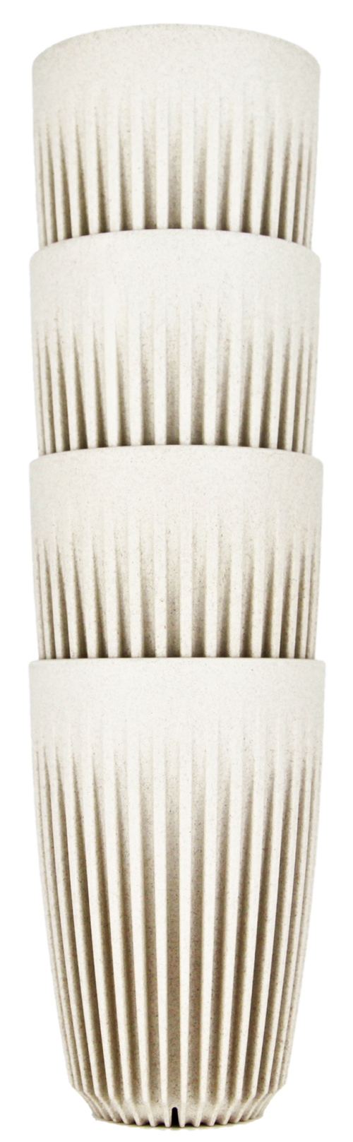 Huskee 4 τμχ Cup 12oz Natural
