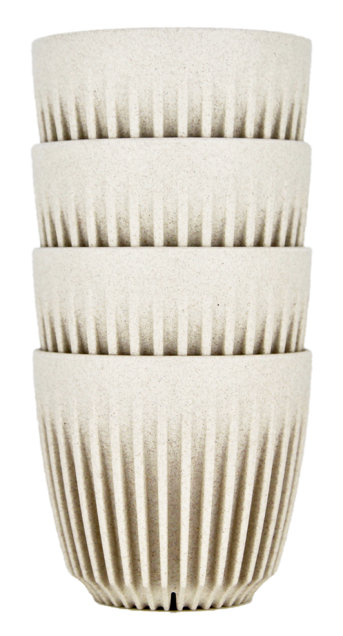 Huskee 4 τμχ Cup 6oz Natural