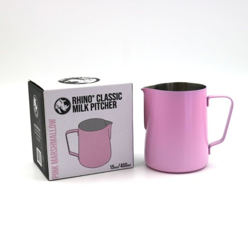 Rhino Pink Classic Milk Pitcher 15oz/450ml - Pink Marshmallow