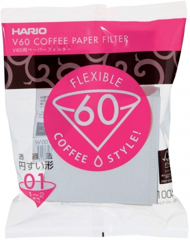 Hario Paper Filters 01 white 100τμχ
