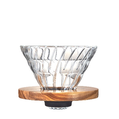 Hario Glass Coffee Dripper V60 02 Olive