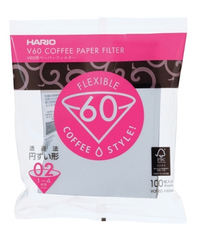 Hario Paper Filters 02 white 100τμχ